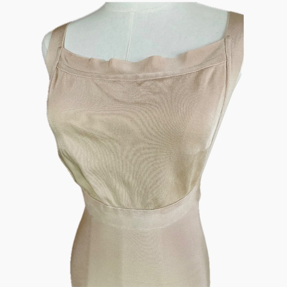 Herve Leger Apron Front Backless Maxi Dress Vintage Archive Pale Blush size S - Picture 9 of 11